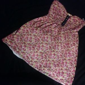 Short floral dress or top depending on height